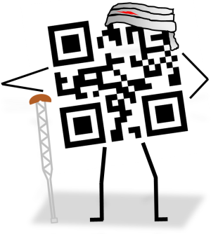 Wounded QR code
